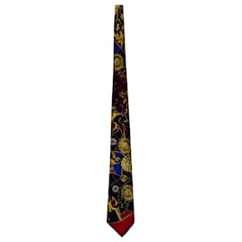 Paco Rabanne-Paco Rabanne Bedruckte Krawatte aus mehrfarbiger Seide-Mehrfarben