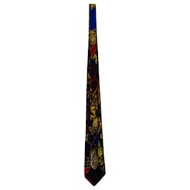 Paco Rabanne-Paco Rabanne Bedruckte Krawatte aus mehrfarbiger Seide-Mehrfarben