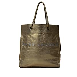 Marc Jacobs-Marc Jacobs Tote in Metallic Gold Leather-Golden