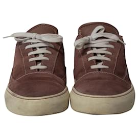 Autre Marque-Common Projects Lace Up Sneakers in Brown Suede-Brown