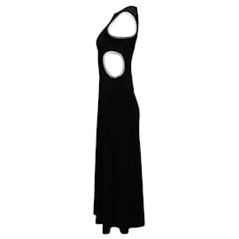Autre Marque-Christopher Esber Negative Space Rib Maxi Dress in Black Polyester-Black