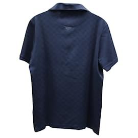 Louis Vuitton-Louis Vuitton Half Damier Pocket T-shirt in Navy Blue Cotton-Blue,Navy blue