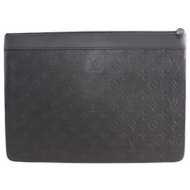 Pochette Louis Vuitton Discovery in pelle di vitello nera Pelle Nero