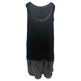 Sacai-Sacai Luck Ärmelloses Kleid aus schwarzer Baumwolle-Schwarz