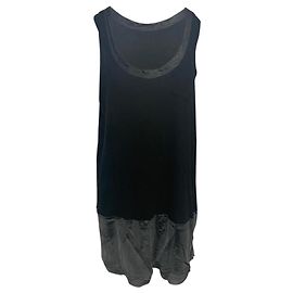 Vestido Sin Mangas Sacai Luck en Algodón Negro Negro
