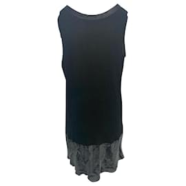 Sacai-Sacai Luck Ärmelloses Kleid aus schwarzer Baumwolle-Schwarz