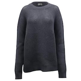 Prada-Prada Chunky Knit Sweater in Black Virgin Wool-Black