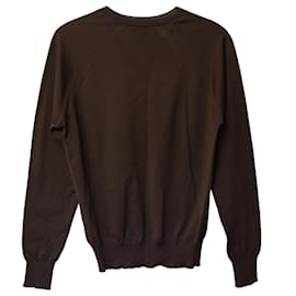 Tom Ford-Tom Ford V-Neck Sweater in Brown Polyester-Brown