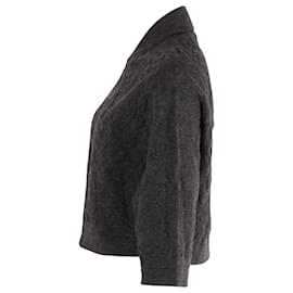 Brunello Cucinelli-Brunelo Cucinelli Cropped Bolero Jacket in Grey Cashmere -Grey