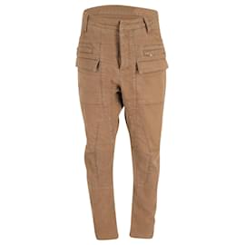 Balmain-Balmain Cargohose aus brauner Baumwolle-Braun