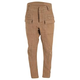 Balmain-Pantalones cargo Balmain en algodón marrón-Castaño