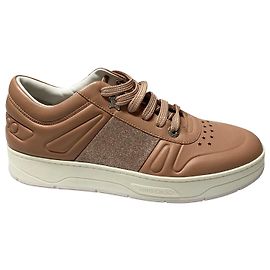 Jimmy Choo Baskets Hawaii en Cuir Rose Rose