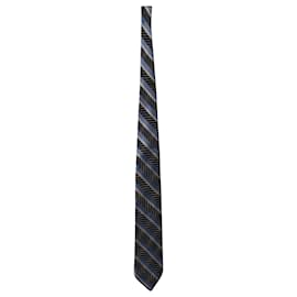 Valentino-Valentino Diagonal Striped Tie in Multicolor Silk-Other,Python print