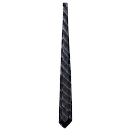 Valentino-Valentino Diagonal Striped Tie in Multicolor Silk-Other,Python print