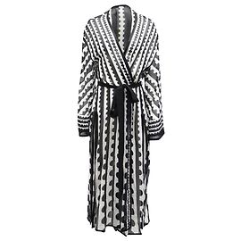 Mary Katrantzou Côte d'Azur Kimono aus schwarzer Seide Andere