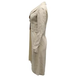 Brunello Cucinelli-Brunello Cucinelli Long Jacket in Light Beige Cotton-Beige