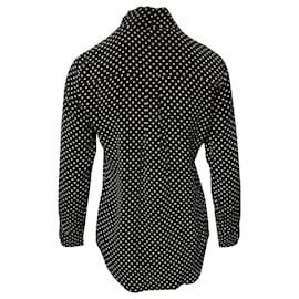 Equipment-Equipaggiamento Camicia Kate Moss Slim Signature Star Print in seta nera-Nero