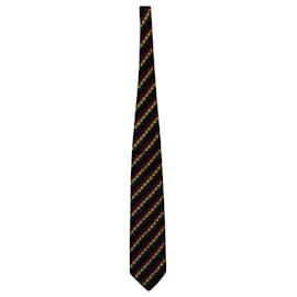 Moschino-Cravate à rayures Moschino en soie multicolore-Multicolore