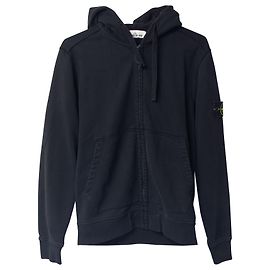 Sudadera con capucha y cremallera Stone Island de algodón negro Negro