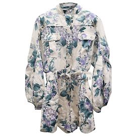 Zimmermann Cassia getäfelter Strampler aus mehrfarbigem Leinen Andere