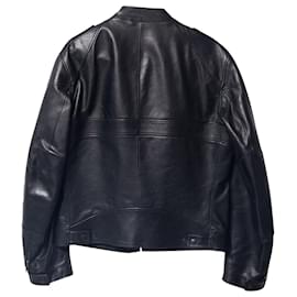 Gucci-Jaqueta biker sem forro Gucci em couro preto-Preto