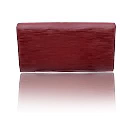 Louis Vuitton-Cartera continental Sarah de piel Epi roja-Roja
