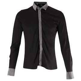 Dolce & Gabbana Button-down-Hemd aus schwarzer Baumwolle Schwarz