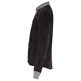 Dolce & Gabbana-Camisa com botões Dolce & Gabbana em algodão preto-Preto