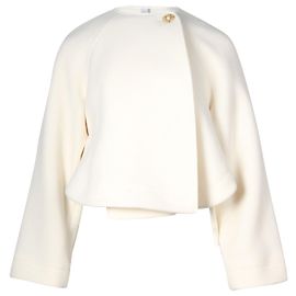 Chloé Chloe Short Cropped Jacket in Cream Wool White Cream