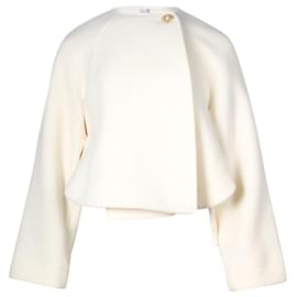 Chloé-Chloe Short Cropped Jacket in Cream Wool-White,Cream