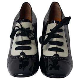 Lanvin- Lanvin Loafer Style High Heels in Black Patent Leather-Black
