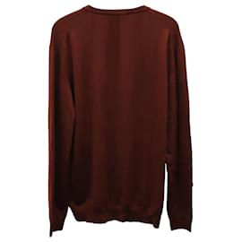 Gucci-Gucci Embroidered Logo Sweatshirt in Burgundy Wool-Dark red