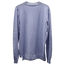 Givenchy-Givenchy Sweater with Star Detail in Light Blue Wool-Blue,Light blue