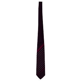 Versace Patterned Tie in Purple Silk Purple
