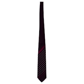 Versace-Versace Patterned Tie in Purple Silk-Purple