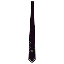 Versace-Versace Patterned Tie in Purple Silk-Purple