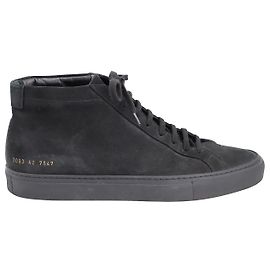 Autre Marque Common Projects Baskets Montantes Achilles en Daim Noir Noir