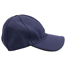 Gucci-Gucci GG Detail Baseball Cap in Navy Blue Cotton-Blue,Navy blue