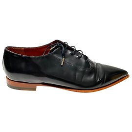 Acne Studios Martha Oxfords de Cuero Negro Negro