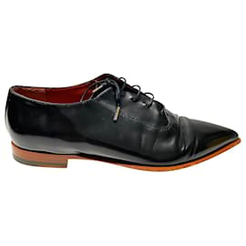 Acne-Acne Studios Martha Oxfords in Black Leather-Black