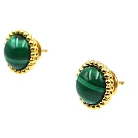 Van Cleef & Arpels-* Van Cleef & Arpels Perlée Couleur Earrings Earrings K18YG Malachite-Golden,Green