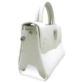 Dior-Dior White Mini Diorever Leather Satchel-White
