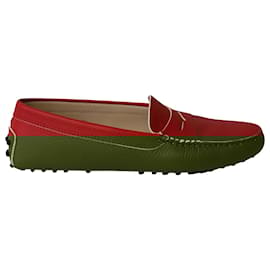 Tod's-Tod's Driving Loafer in Red Leather-Red