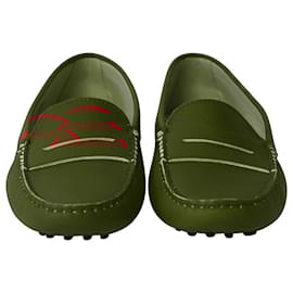 Tod's-Tod's Driving Loafer in Red Leather-Red