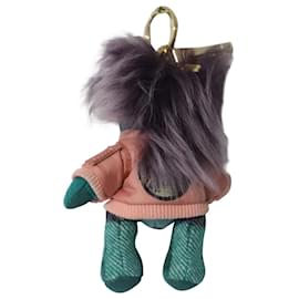 Burberry-Burberry Punk Bear Bag Charm in Green Cotton-Green