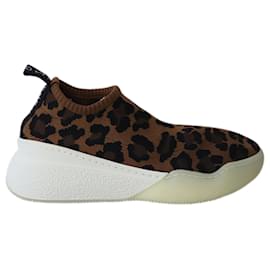 Stella Mc Cartney-Stella Mccartney Slip-On Sneakers em malha jacquard com estampa de leopardo-Outro