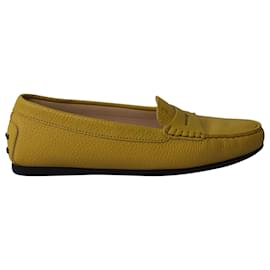 Tod's-Tod's Driving Loafer in Yellow Mustard Leather-Yellow