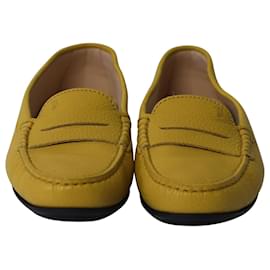 Tod's-Tod's Driving Loafer in Yellow Mustard Leather-Yellow
