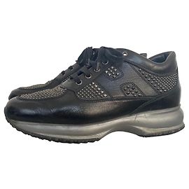 Hogan studded interactive sneakers Black
