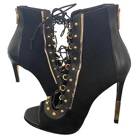 BALMAIN STUDDED SANDALS Black